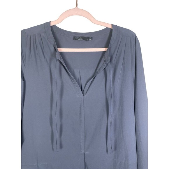Prana Natassa Dress Women's Sz S Gray Charcoal Roll Tab Sleeve Shift‎ - Picture 3 of 12